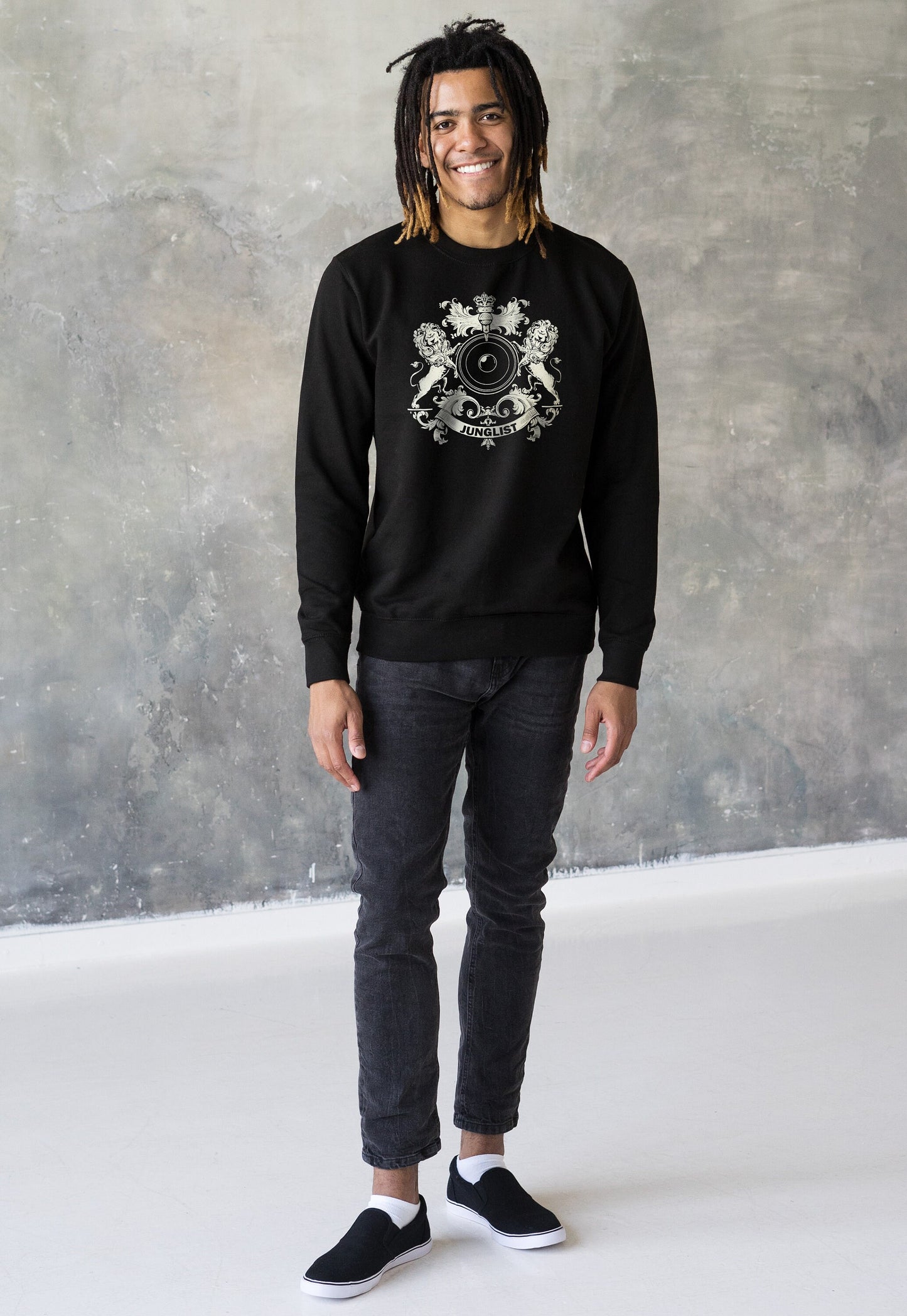 Junglist Coat Of Arms Sweatshirt Jungle Massive Crest Drum & Bass Female DJ Music Producer Festival Womens Printed Sweater Pullover Jumper