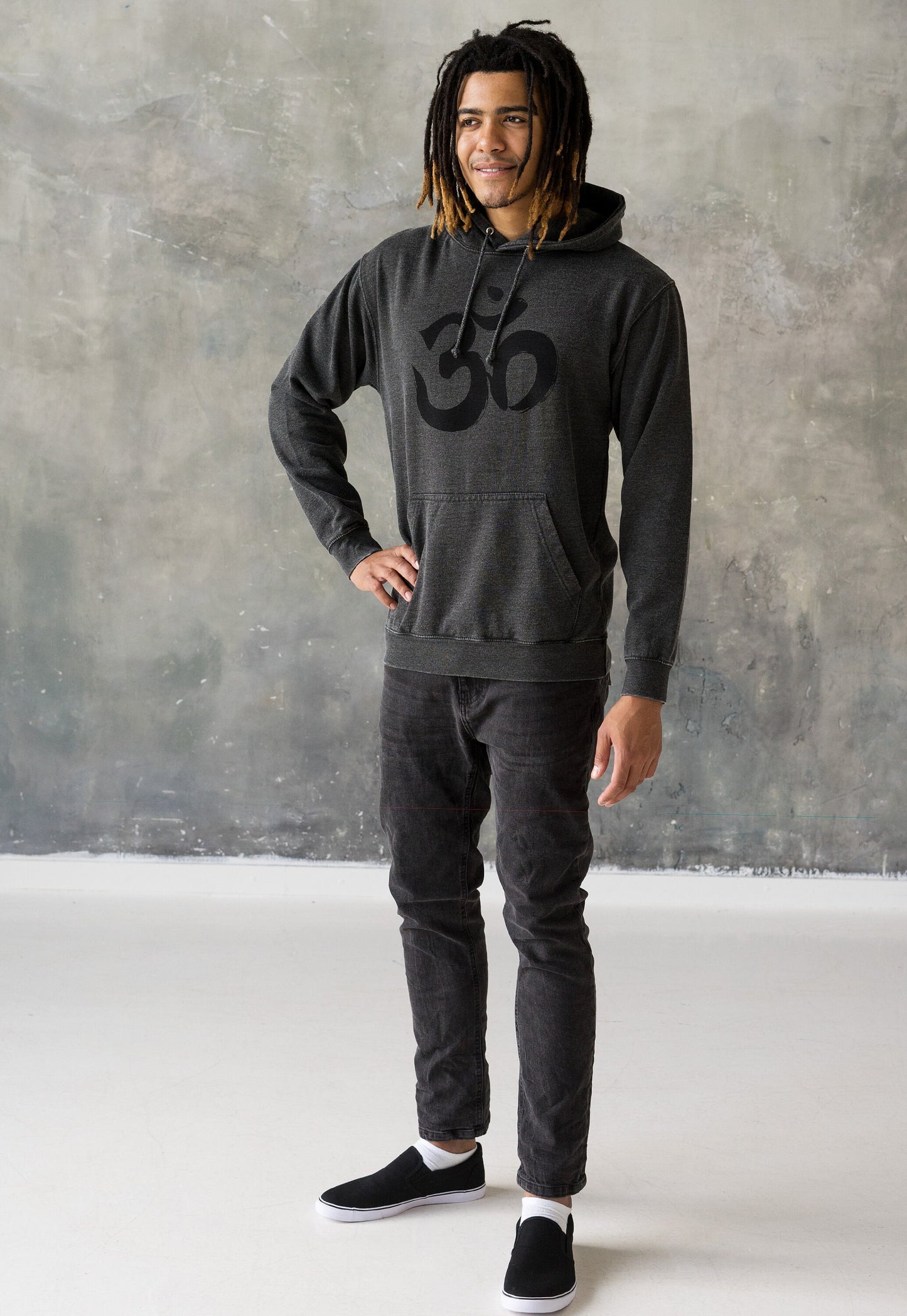 Om Ohm Aum Hoodie Yoga Buddha Meditation Hindu Sanskrit Mindfulness Mandala Womens Girls Men Printed Sweatshirt Washed Brushed Hooded Top