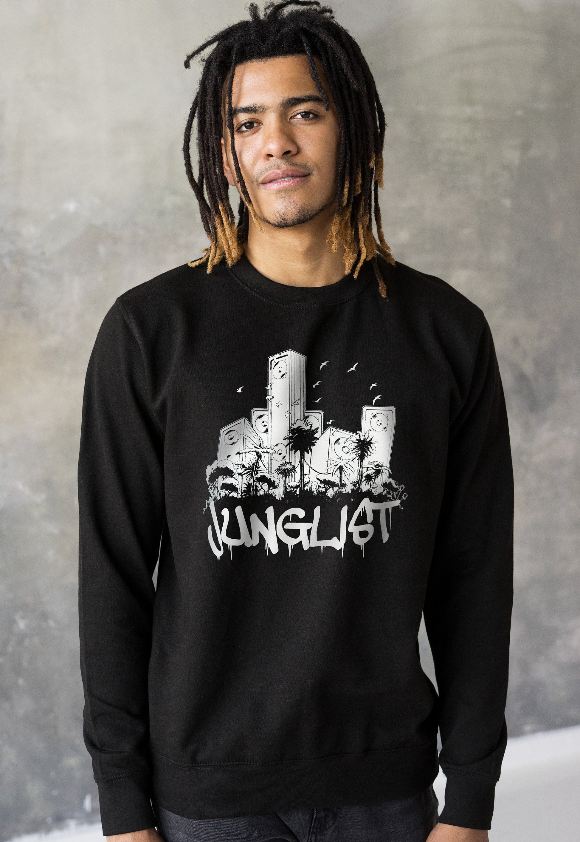 Junglist Sound System Sweatshirt Jungle Massive Drum and Bass & Female DJ Rave Music Womens Printed Sweatshirt Sweater Pullover Jumper Top
