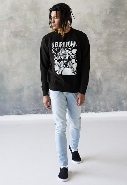 Neurofunk Destruction Sweatshirt Robot Junglist Drum and Bass DJ Synth Amen Music Producer Festival Mens Gifts Sweater Pullover Jumper Top