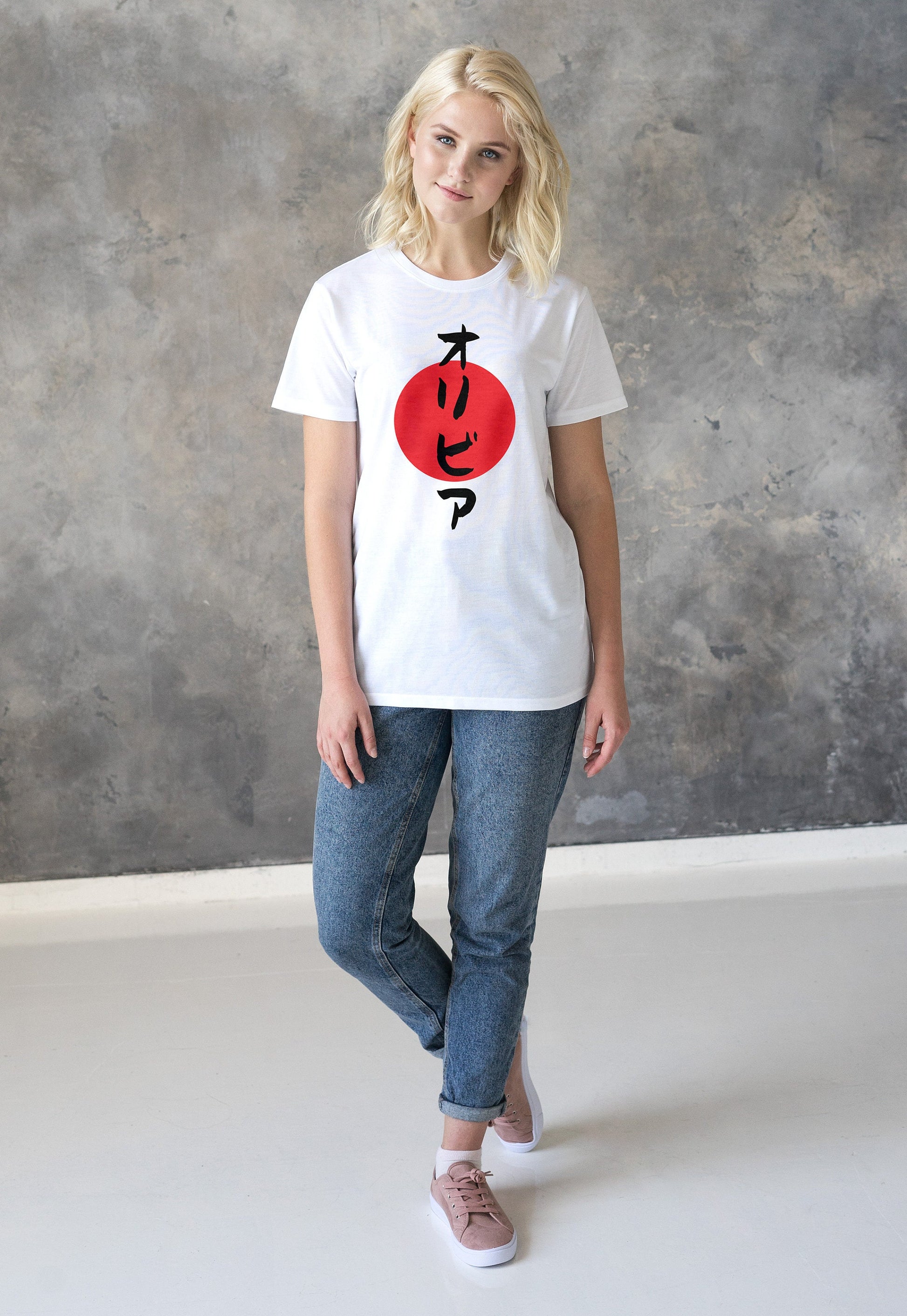 Custom Japanese T Shirt Japan Calligraphy Anime Manga Martial Arts Personalised Name Message Birthday Valentines Day Wedding Womens Mens Tee