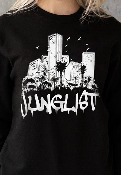 Junglist Sound System Sweatshirt Jungle Massive Drum and Bass & Female DJ Rave Music Womens Printed Sweatshirt Sweater Pullover Jumper Top