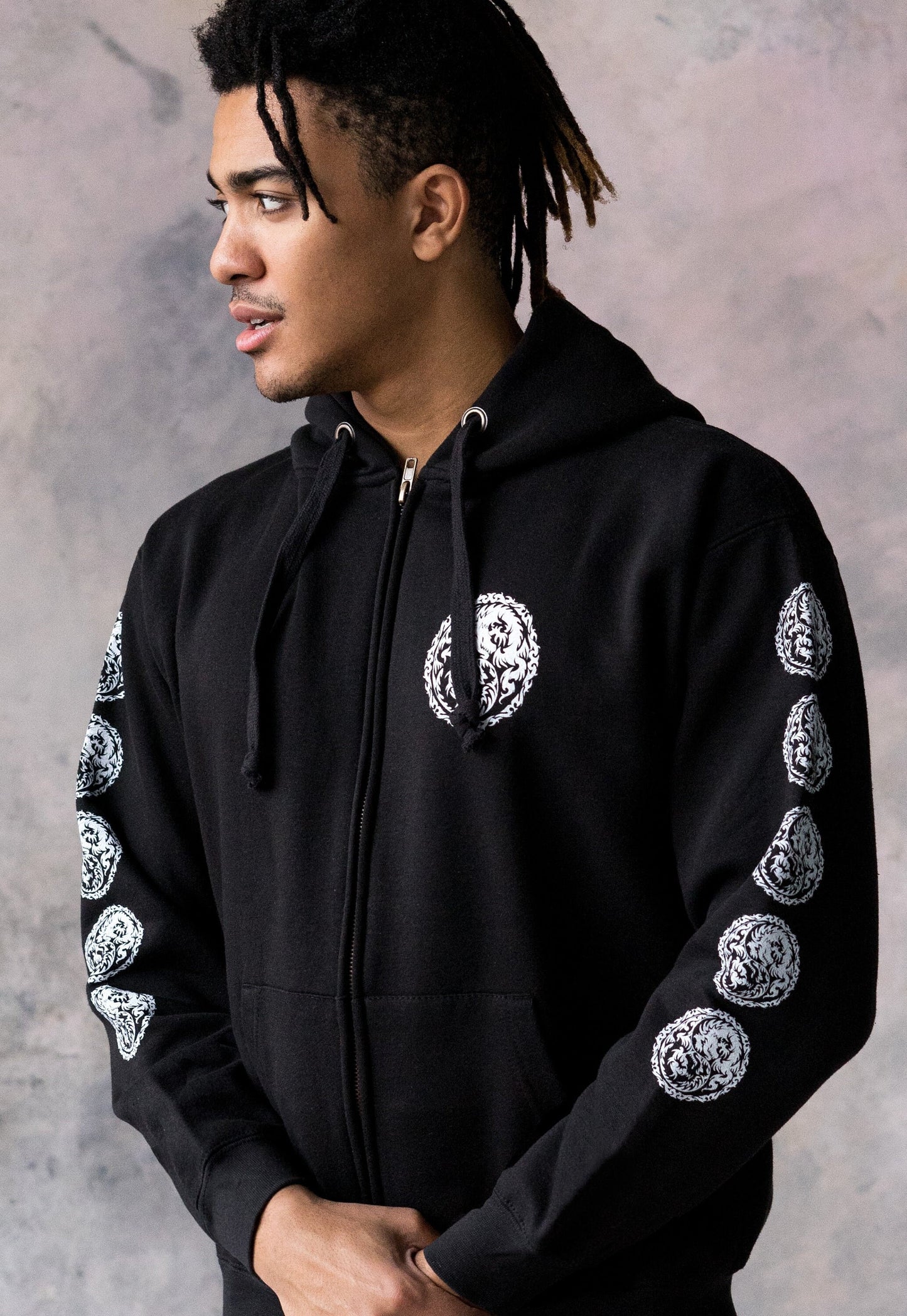 Yin Yang Dragons Zip Up Hoodie - Taoism Chinese Japanese Dragon Taijitu Martial Arts Yoga Tai Chi Mens Womens Sweatshirt Full Zip Hooded Top