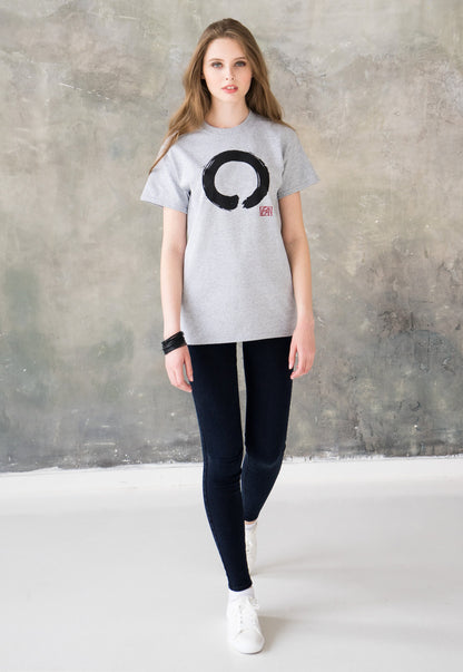 Vegan T Shirt - Enso Buddhist Circle - Vegetarian Veggie Buddhist Buddhism Wabi Sabi Zen Peace Men's Women's Unisex Graphic Printed Top Tee