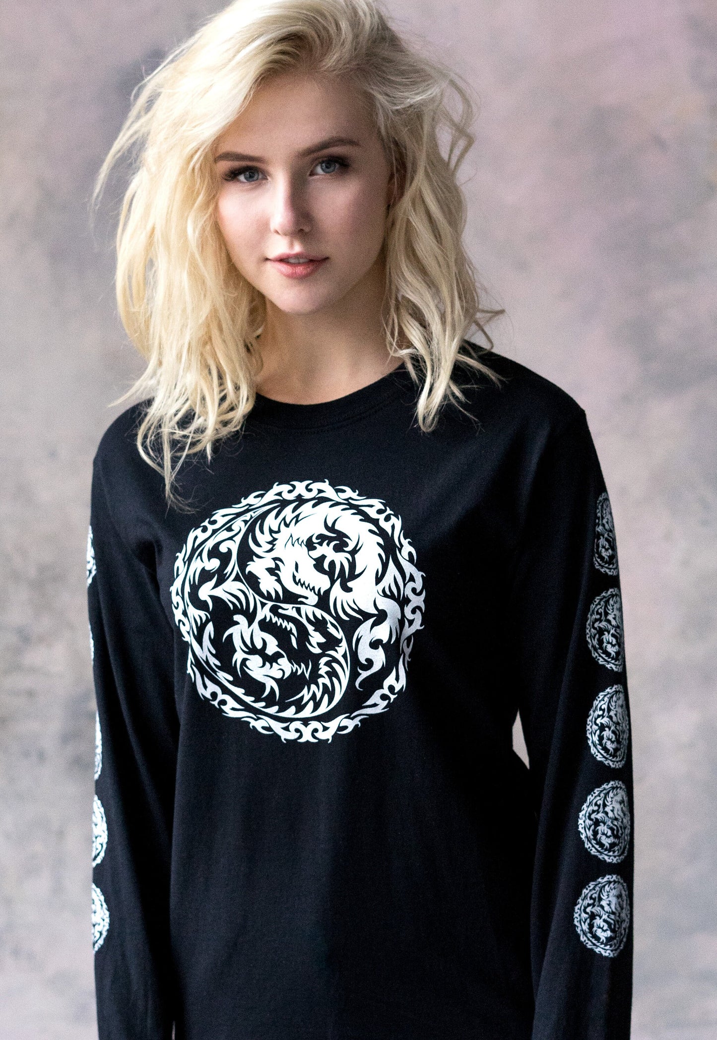 Yin Yang Dragons Long Sleeve T Shirt Taoism Chinese Japanese Dragon Taijitu Martial Arts Gym Yoga Tai Chi Graphic Printed Women's Men's Tee