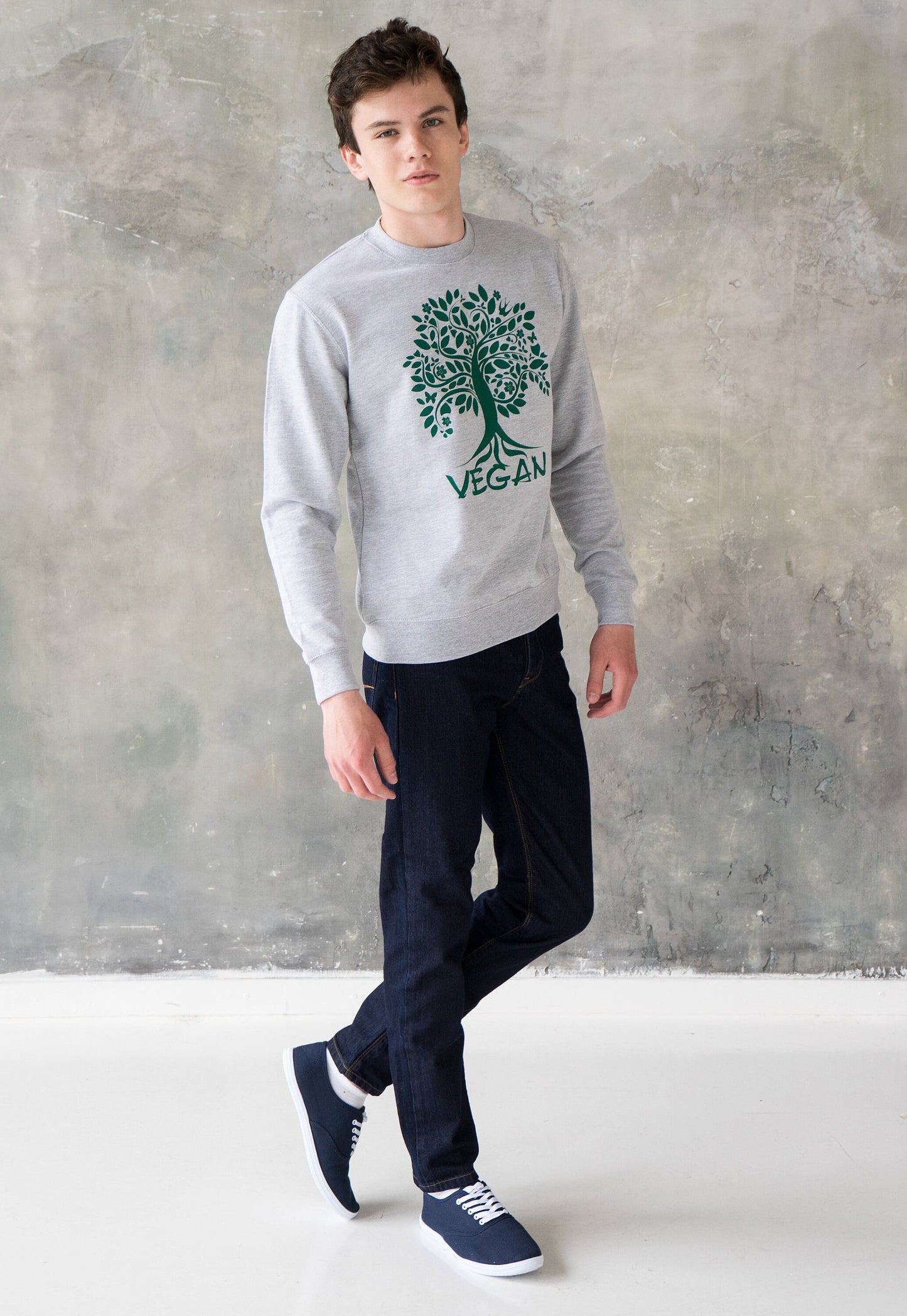 Tree Of Life Vegan Sweatshirt Herbivore Plant Based Climate Change Planet Earth Animal Liberation Mens Womens Graphic Printed Sweater Jumper