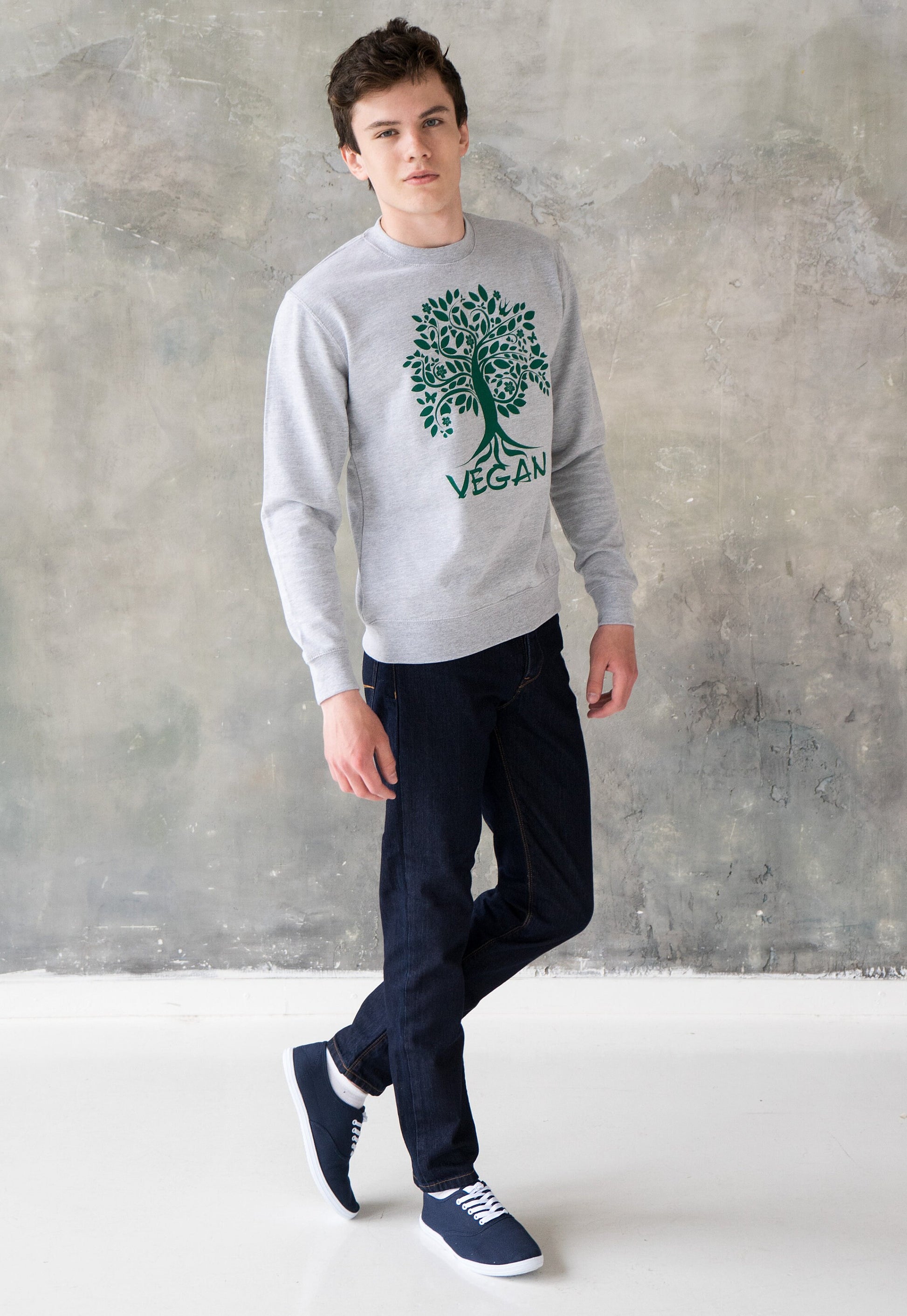 Tree Of Life Vegan Sweatshirt Herbivore Plant Based Climate Change Planet Earth Animal Liberation Mens Womens Graphic Printed Sweater Jumper