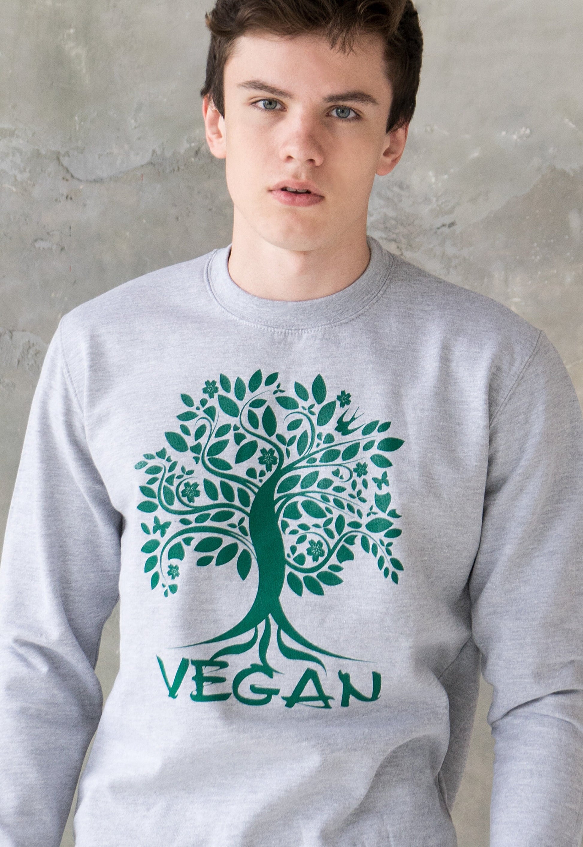 Tree Of Life Vegan Sweatshirt Herbivore Plant Based Climate Change Planet Earth Animal Liberation Mens Womens Graphic Printed Sweater Jumper