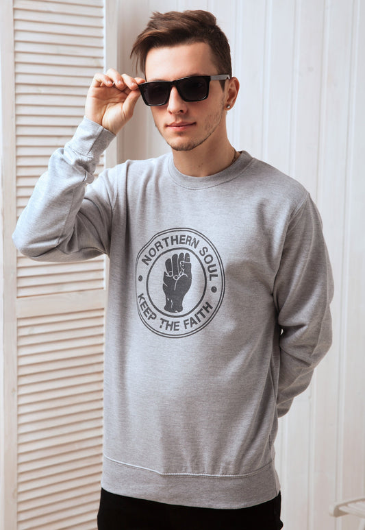 Northern Soul Sweatshirt Distressed Burnout Retro Print 60s 70s Mod Mods Music British Vintage Style Printed Men's Women's Pullover Jumper