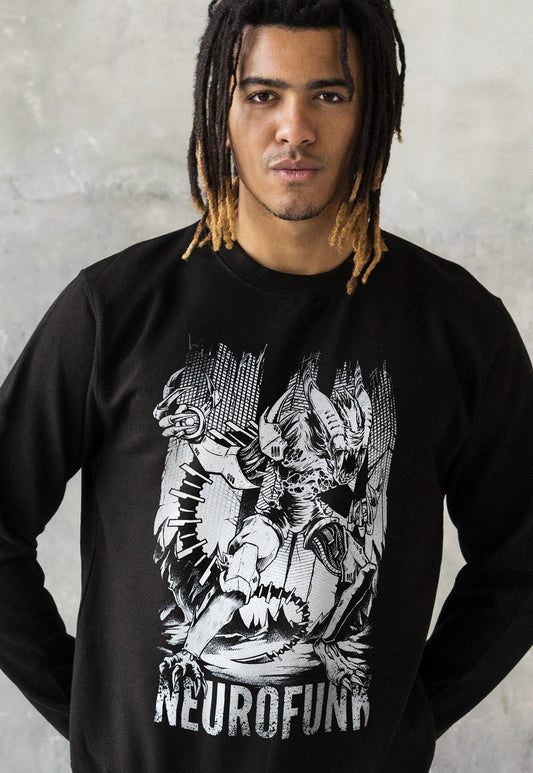 Neurofunk Invasion Sweatshirt Alien Junglist Drum and Bass DJ Synth Amen Music Producer Festival Mens Sweatshirt Sweater Pullover Jumper Top