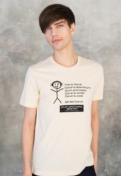 Drum and Bass T Shirt - Be Like Dave Drum & n Bass Alliance UK Garage Music Producer Slogan Junglist Neurofunk Mens Graphic Printed Tee Top