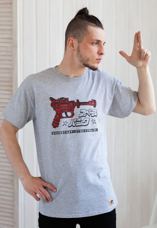 Japanese Ray Gun T Shirt Blaster Phaser Zap Laser Science Fiction Sci-Fi Space Cowboy Retro Comics Geek Anime Manga Mens Womens Printed Tee
