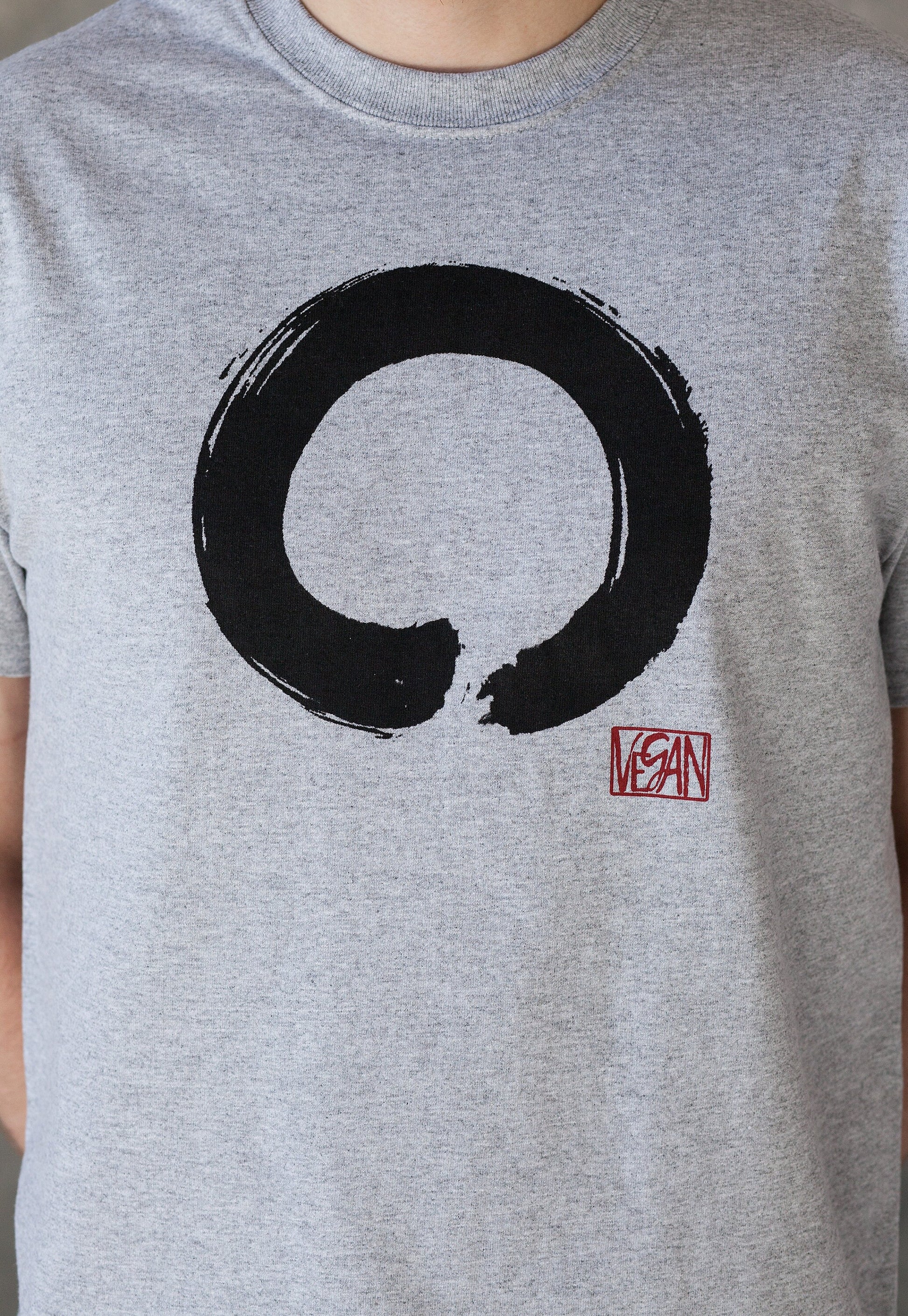 Vegan T Shirt - Enso Buddhist Circle - Vegetarian Veggie Buddhist Buddhism Wabi Sabi Zen Peace Men's Women's Unisex Graphic Printed Top Tee