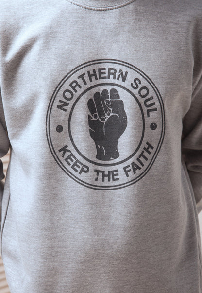 Northern Soul Sweatshirt Distressed Burnout Retro Print 60s 70s Mod Mods Music British Vintage Style Printed Men's Women's Pullover Jumper