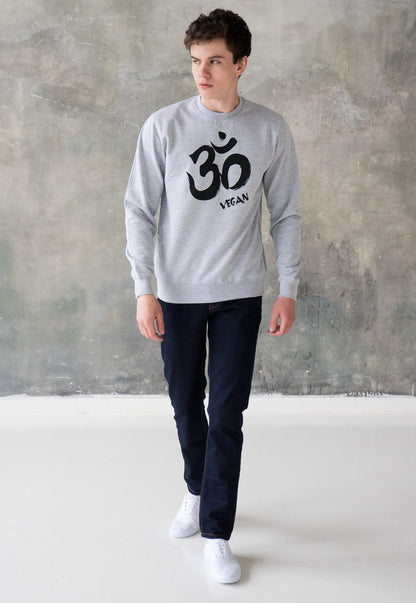 Om Vegan Sweatshirt Sanskrit Herbivore Slogan Hindu Hinduism Lotus Mandala Compassion Peace Men's Women's Unisex Graphic Printed Top Jumper