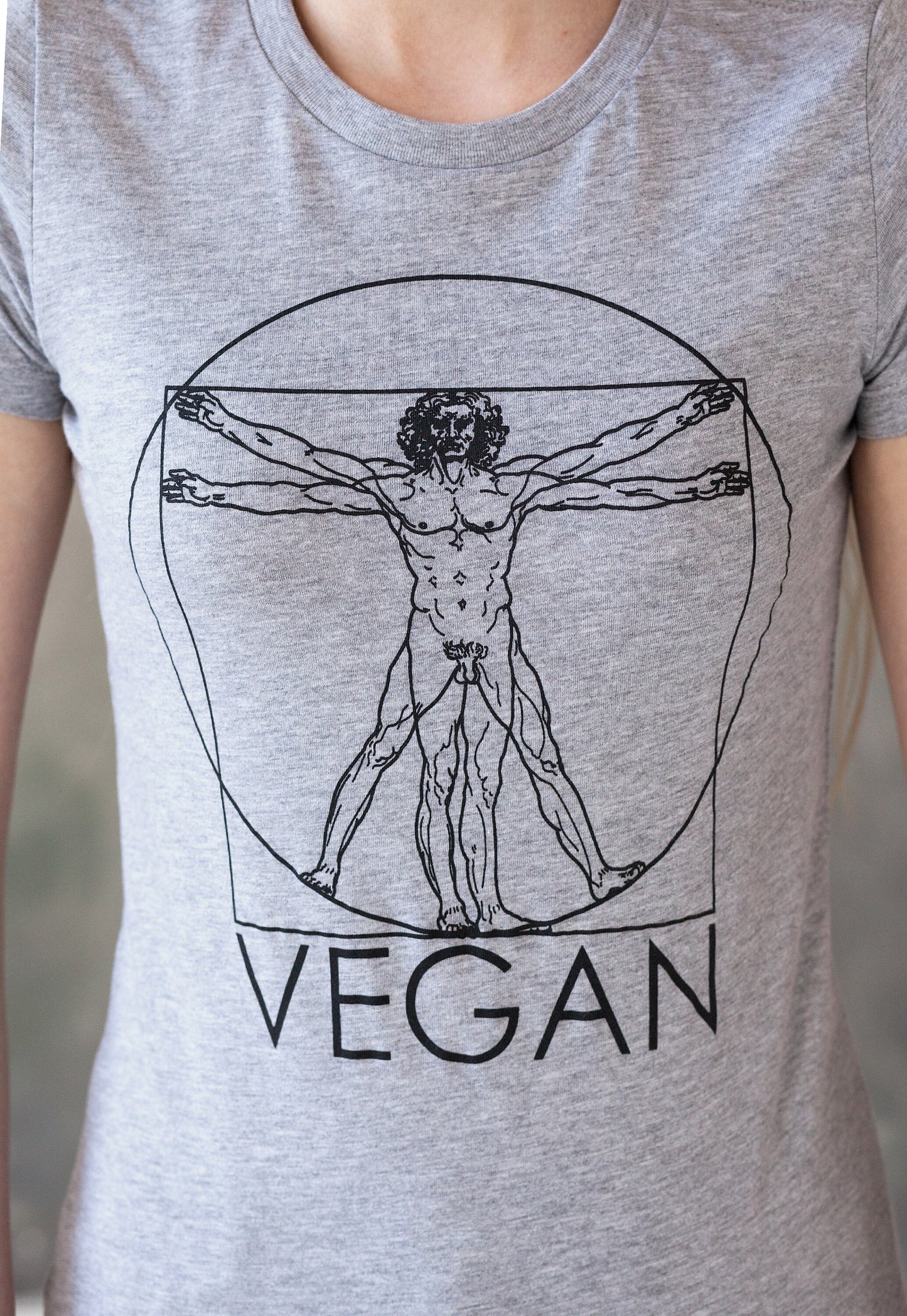 Vegan T Shirt Da Vinci Art Drawing Sketch Minimalist Edgy Veggie AF Animal Liberation Rights Freedom Be Kind Slogan Womens Girls Printed Tee