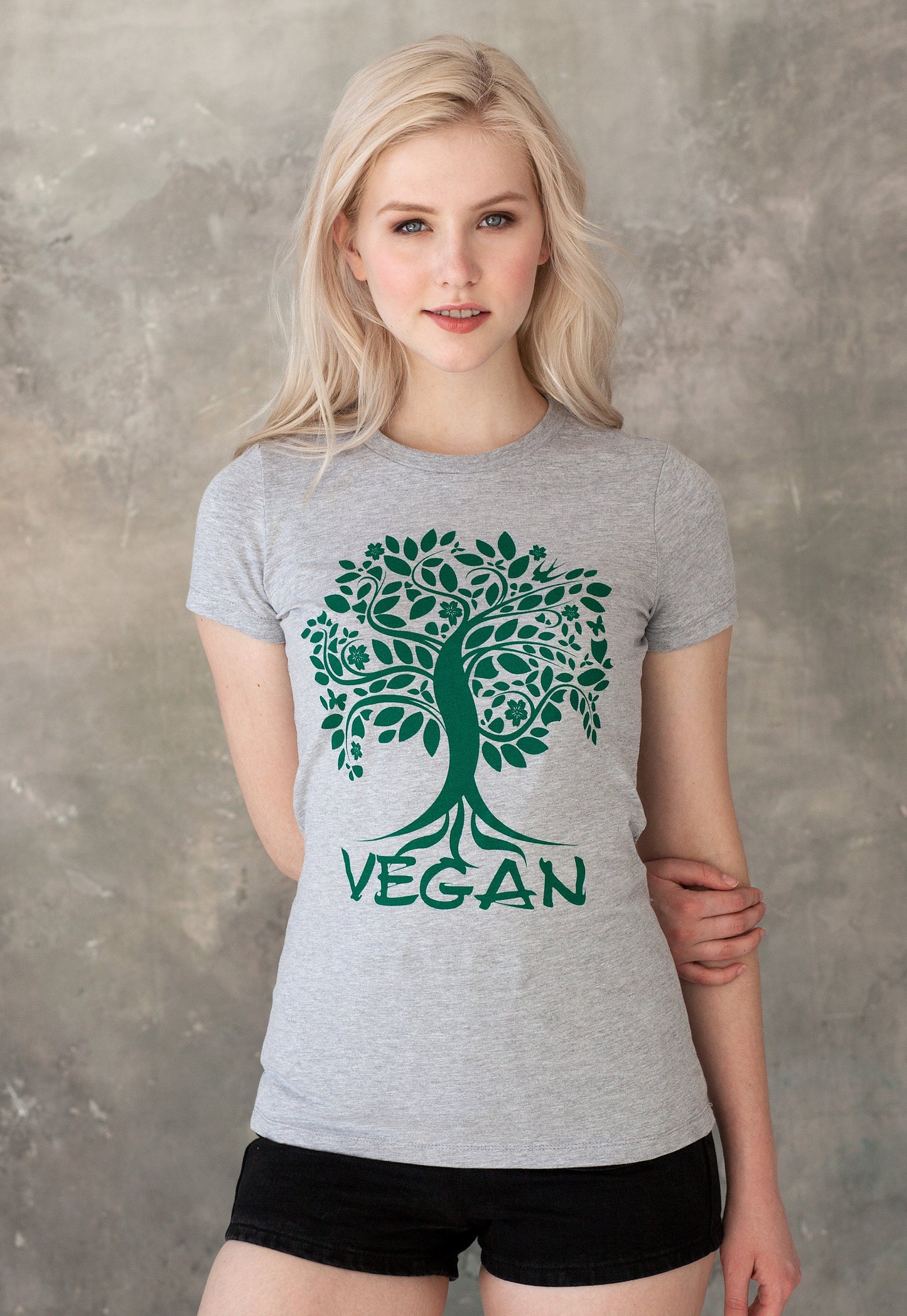 Vegan Tree Of Life T Shirt Vegetarian Veggie Animal Liberation Rights Climate Change Planet Nature Earth Boho Yoga Womens Girls Printed Tee