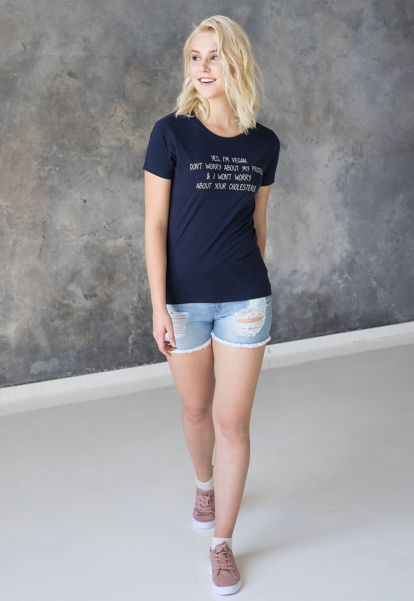 Vegan Protein T Shirt Organic Cotton Veggie Veganism Pretty Cute Animal Rights Typo Compassion Funny Ironic Slogan Activist Womens Girls Tee