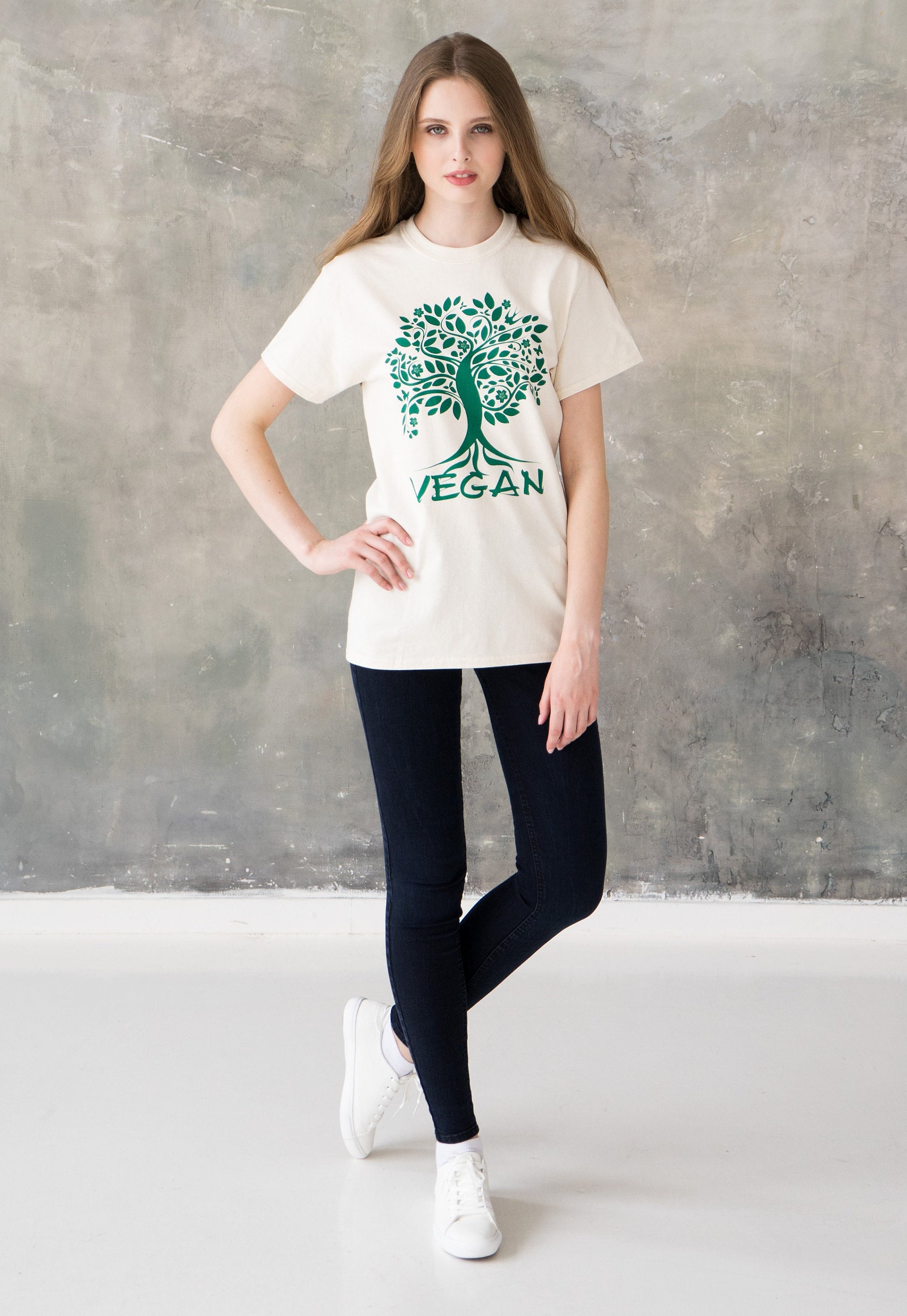 Tree Of Life Vegan T Shirt Plant Based Herbivore Animal Liberation Rights Climate Change Nature Earth Yoga Be Kind Women's Men's Printed Tee