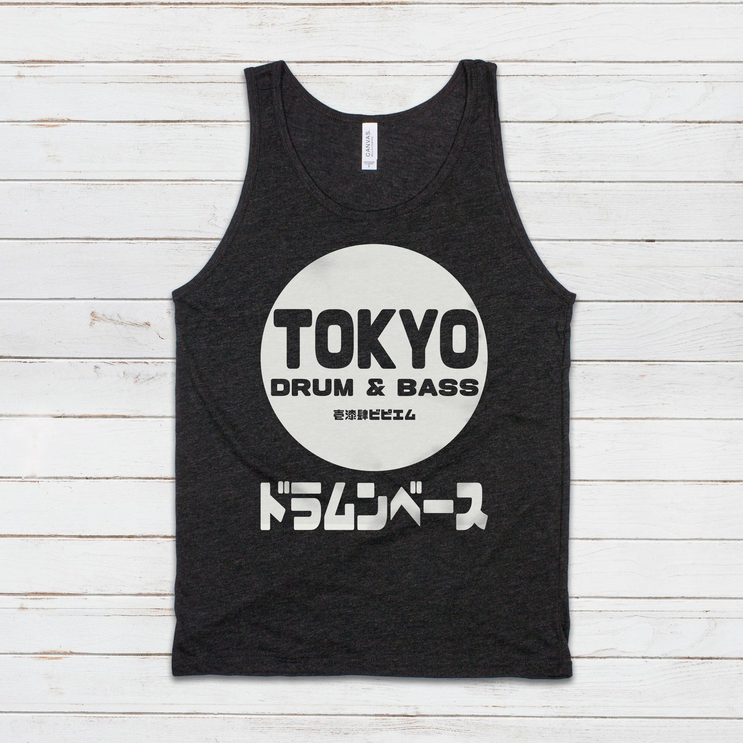 Tokyo Drum and Bass Tank Top Japanese Junglist Jungle DnB EDM DJ Synth Music Festival Cool Japan Mens Womens Graphic Printed Cami Vest Tee