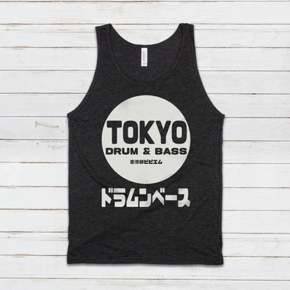 Tokyo Drum and Bass Tank Top Japanese Junglist Jungle DnB EDM DJ Synth Music Festival Cool Japan Mens Womens Graphic Printed Cami Vest Tee