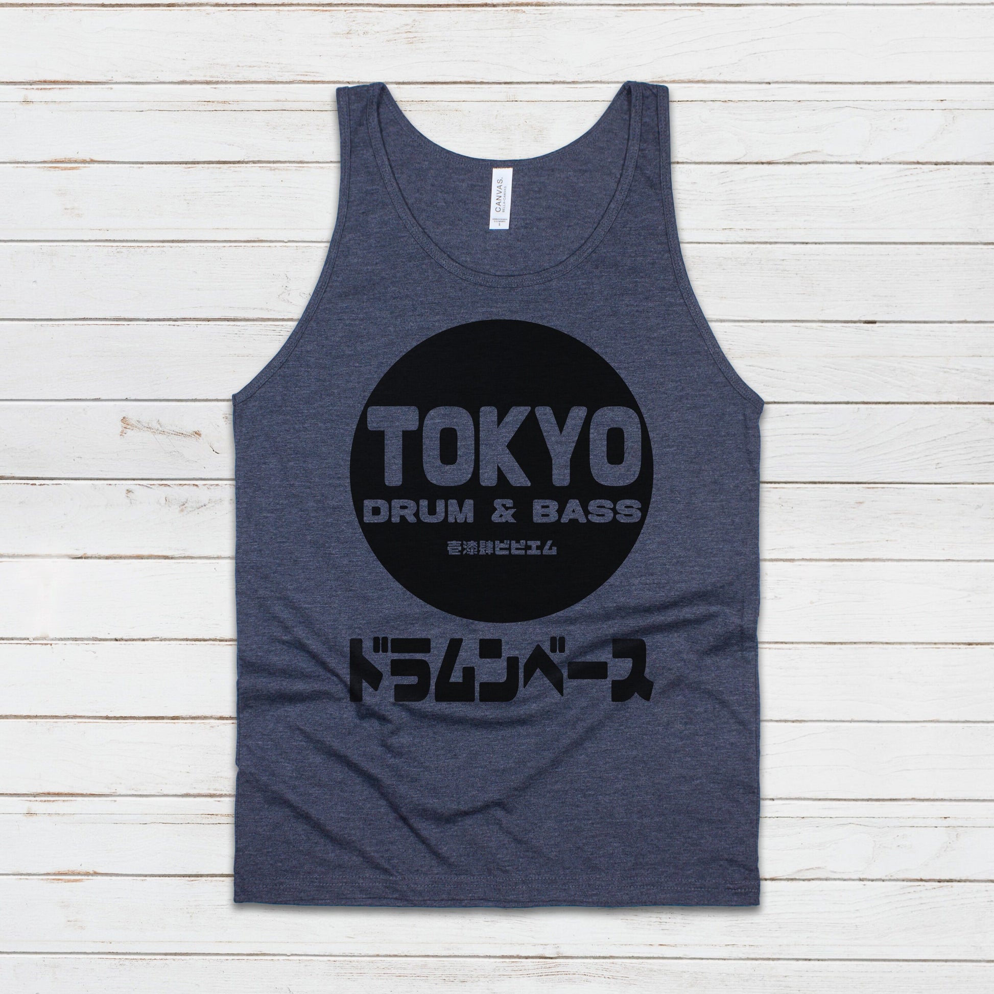 Tokyo Drum and Bass Tank Top Japanese Junglist Jungle DnB EDM DJ Synth Music Festival Cool Japan Mens Womens Graphic Printed Cami Vest Tee