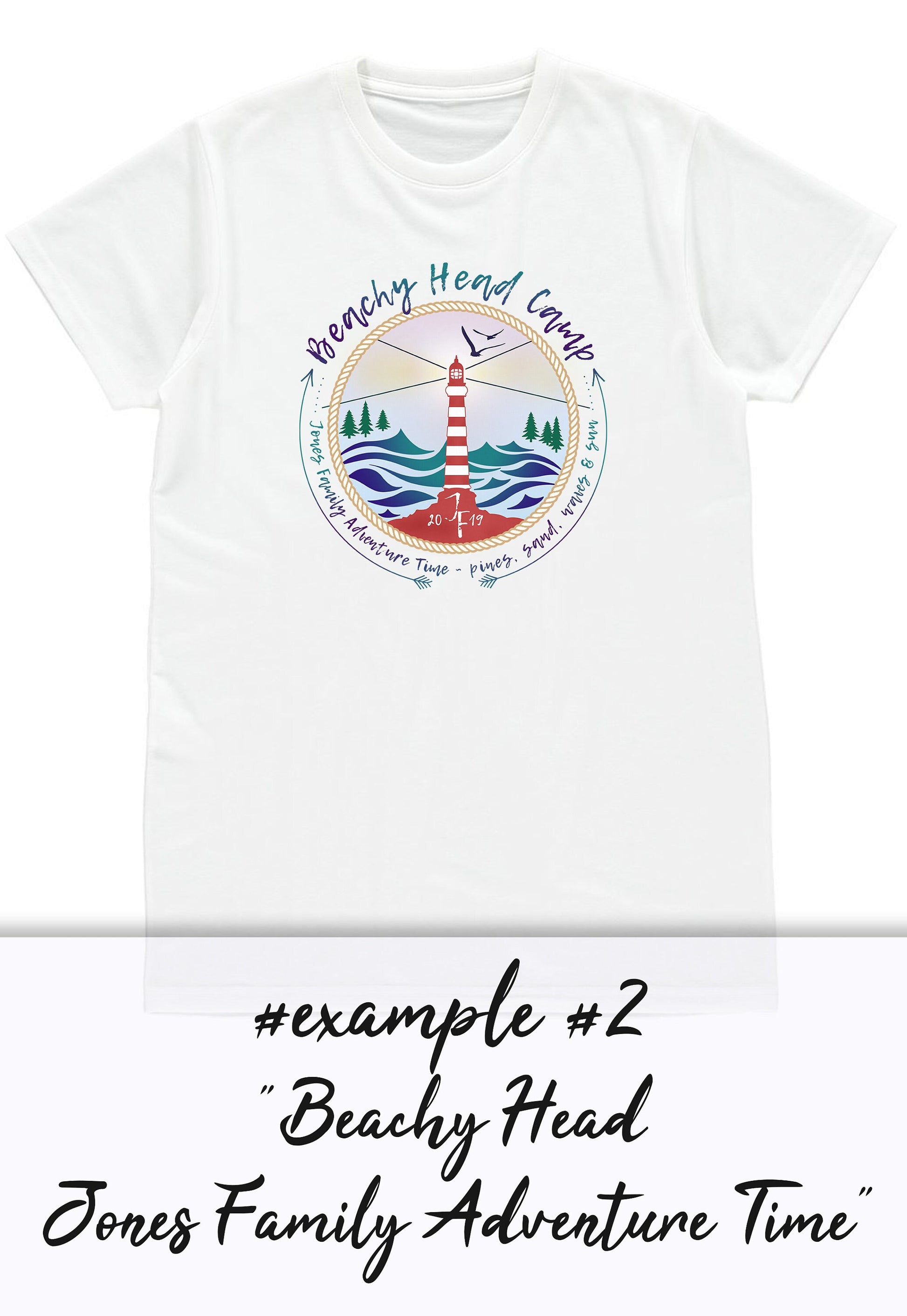 Custom Vacation T Shirt Family Adventure Personalized Name Message Text Country Beach Camping BBQ Lighthouse Airplane Squad Women's Mens Tee