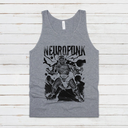 Neurofunk Destruction Tank Top Robot Junglist Jungle Drum and Bass DJ Synthesizer Music Producer Mens Womens Graphic Printed Cami Vest Tee