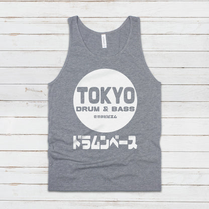 Tokyo Drum and Bass Tank Top Japanese Junglist Jungle DnB EDM DJ Synth Music Festival Cool Japan Mens Womens Graphic Printed Cami Vest Tee