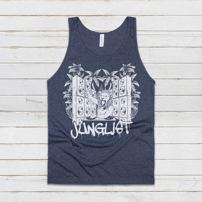 Junglist Lion DJ Tank Top Jungle Drum and Bass Dubstep & n Synth Music EDM Deck Festival Gym Mens Womens Graphic Screen Printed Cami Vest