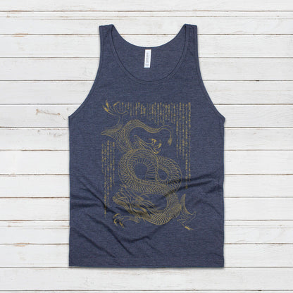 Japanese Tank Top Dragon Ryu Japan Traditional Chinese Ukiyo-e Dragon Naga Yoga Martial Arts Anime Manga Gym Mens Womens Printed Vest Cami