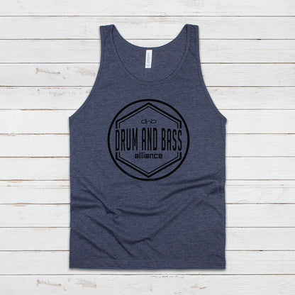 Drum and Bass Alliance Logo Tank Top Jungle Junglist DJ & n DnB Synth Synthesizer Music Producer Festival Mens Womens Printed Cami Vest Tee