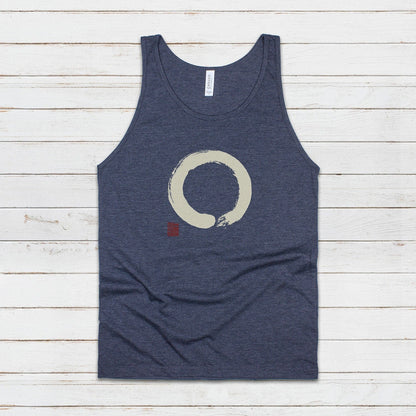 Japanese Calligraphy Tank Top - Enso Circle Buddism Buddhist Japan Traditional Art Martial Arts Anime Manga Mens Womens Printed Vest Cami