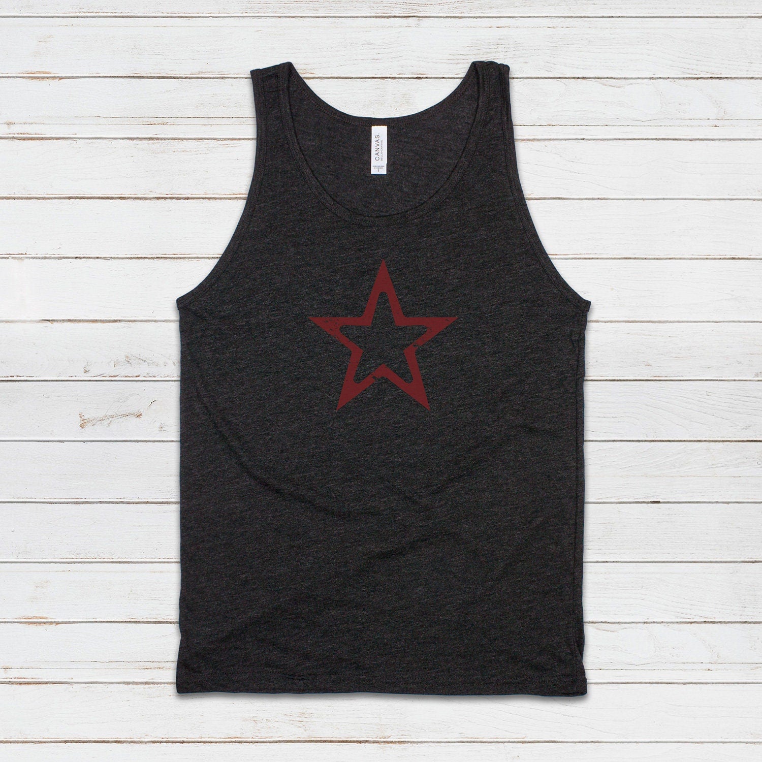 Star Ringer Tank Top Minimalist Abstract Geometric Skater Fashion Retro 70s 80s 90s Y2K USSR CCCP Printed Women's Men's Ringer Vest Tee Cami