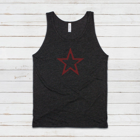 Star Ringer Tank Top Minimalist Abstract Geometric Skater Fashion Retro 70s 80s 90s Y2K USSR CCCP Printed Women's Men's Ringer Vest Tee Cami
