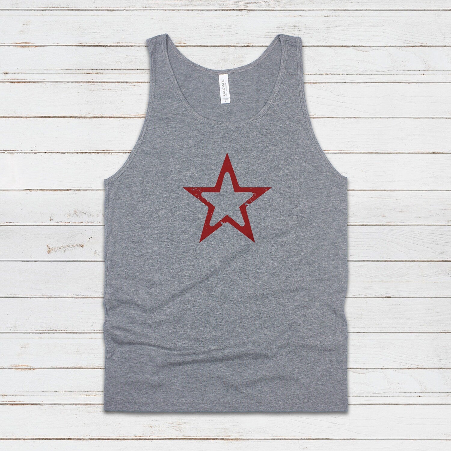 Star Ringer Tank Top Minimalist Abstract Geometric Skater Fashion Retro 70s 80s 90s Y2K USSR CCCP Printed Women's Men's Ringer Vest Tee Cami