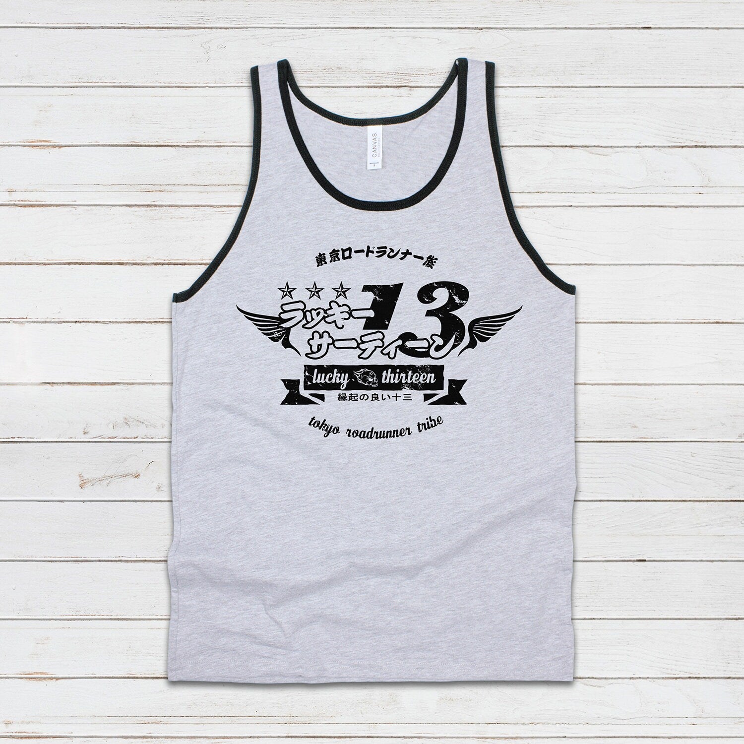 Tokyo Roadrunner Tank Top Japanese Wings Bike Motorcycle Kaminari Tribe Bosozoku Japan Anime Manga Mens Womens Retro Printed Cami Vest Tee
