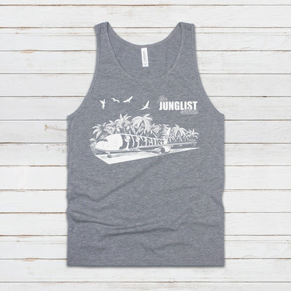 Junglist Airlines Tank Top Drum and Bass DnB EDM DJ Rhythm Machine Jungle Synthesizer Synth Ragga Neurofunk Mens Women Printed Vest Cami Tee
