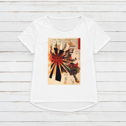 Japanese Ukiyo-e T Shirt Woodblock Art Utagawa Kuniyoshi Samurai Bushido Japan Martial Arts Calligraphy Gift Womens Mens Graphic Printed Tee