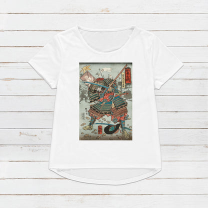 Japanese Ukiyo-e T Shirt Woodblock Art Utagawa Yoshifuji Samurai Bushido Japan Martial Arts Calligraphy Gift Womens Mens Graphic Printed Tee