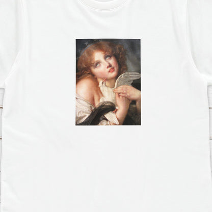 Rococo Art Cupid T Shirt Greuze Baroque Voluptuosidad Y2K 90s White Dove Quirky Aesthetic Pastel Goth Grunge Womens Mens Graphic Printed Tee