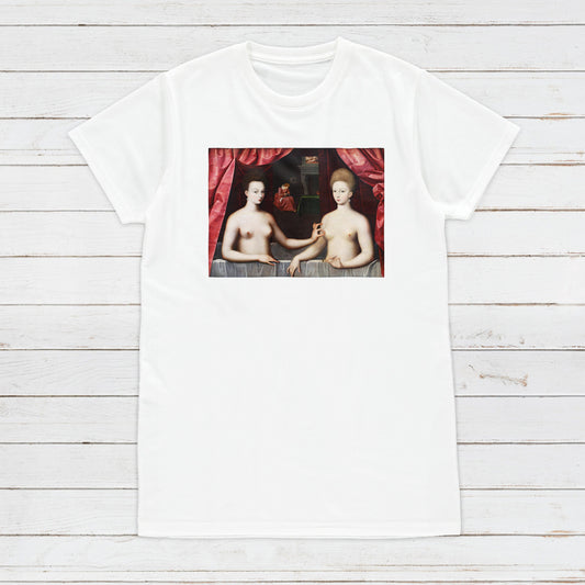 Fontainebleau T Shirt Gabrielle dEstrees Baroque Rococo Art Y2K 90s Nipple Pinch Quirky Aesthetic Pastel Goth Grunge Womens Mens Printed Tee