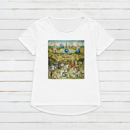 The Garden of Earthly Delights T Shirt Hieronymus Bosch Classical Art Horror Monster Quirky Aesthetic Grunge Womens Mens Graphic Printed Tee
