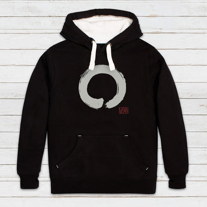 Enso Buddhist Circle Vegan Hoodie Traditional Japanese Understated Plant Based Climate Change Yoga Womens Mens Sweatshirt Printed Hooded Top