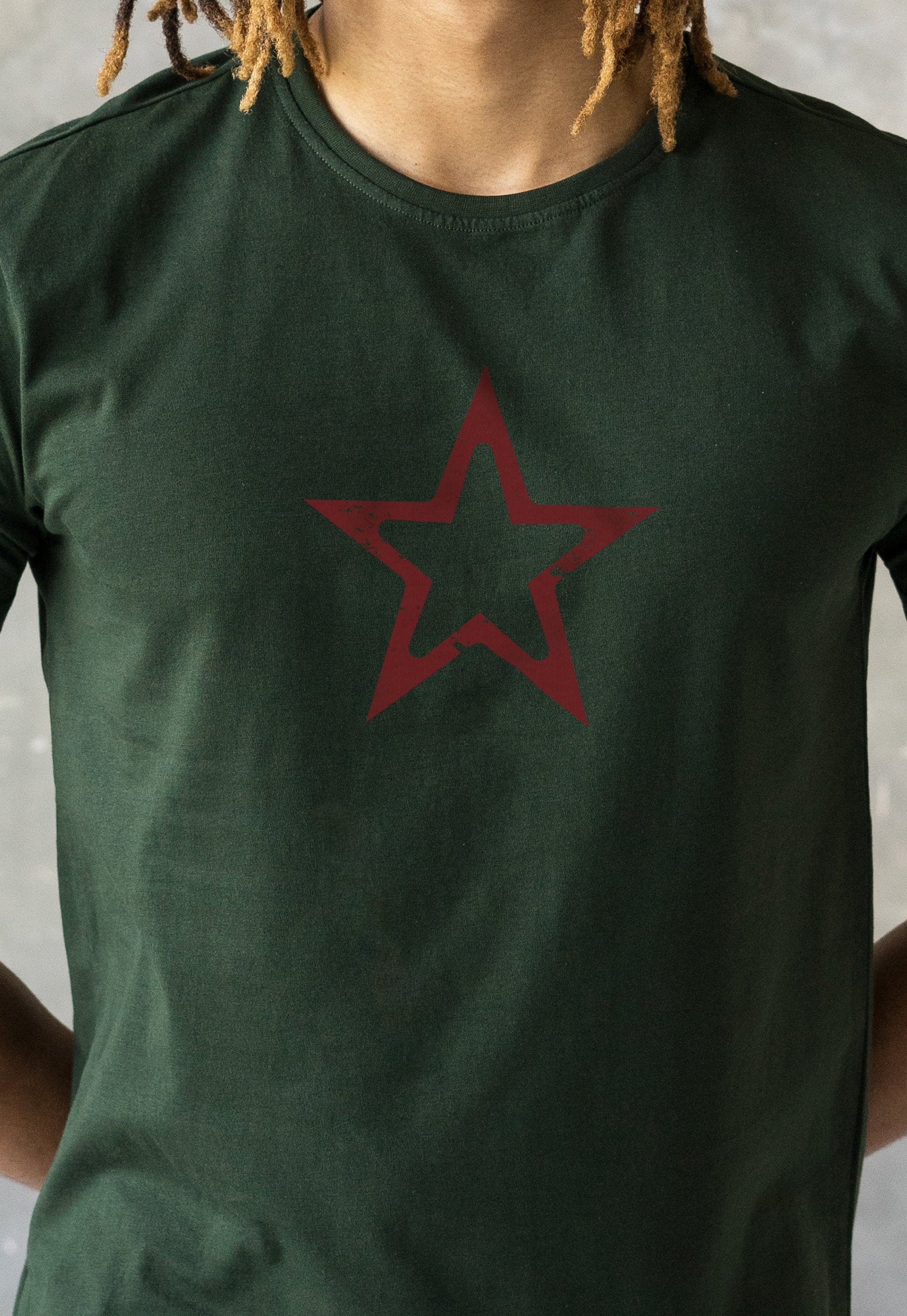 Star T Shirt Retro Geometric Abstract Minimalist Distressed Print Vintage USSR CCCP Soviet Army Mens Womens Graphic Printed Tee T-Shirt