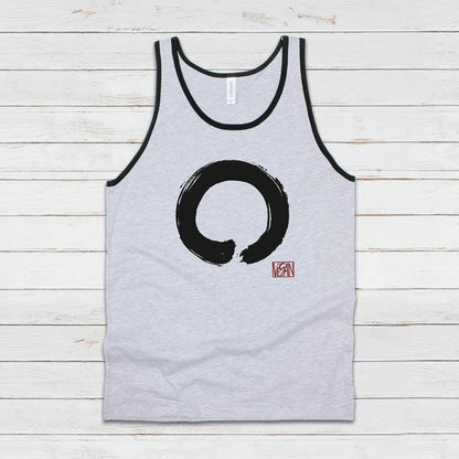 Enso Buddhist Circle Vegan Tank Top Yoga Peace Animal Rights Buddhist Be Kind Climate Change Mindfulness Mens Womens Printed Vest Cami Tee