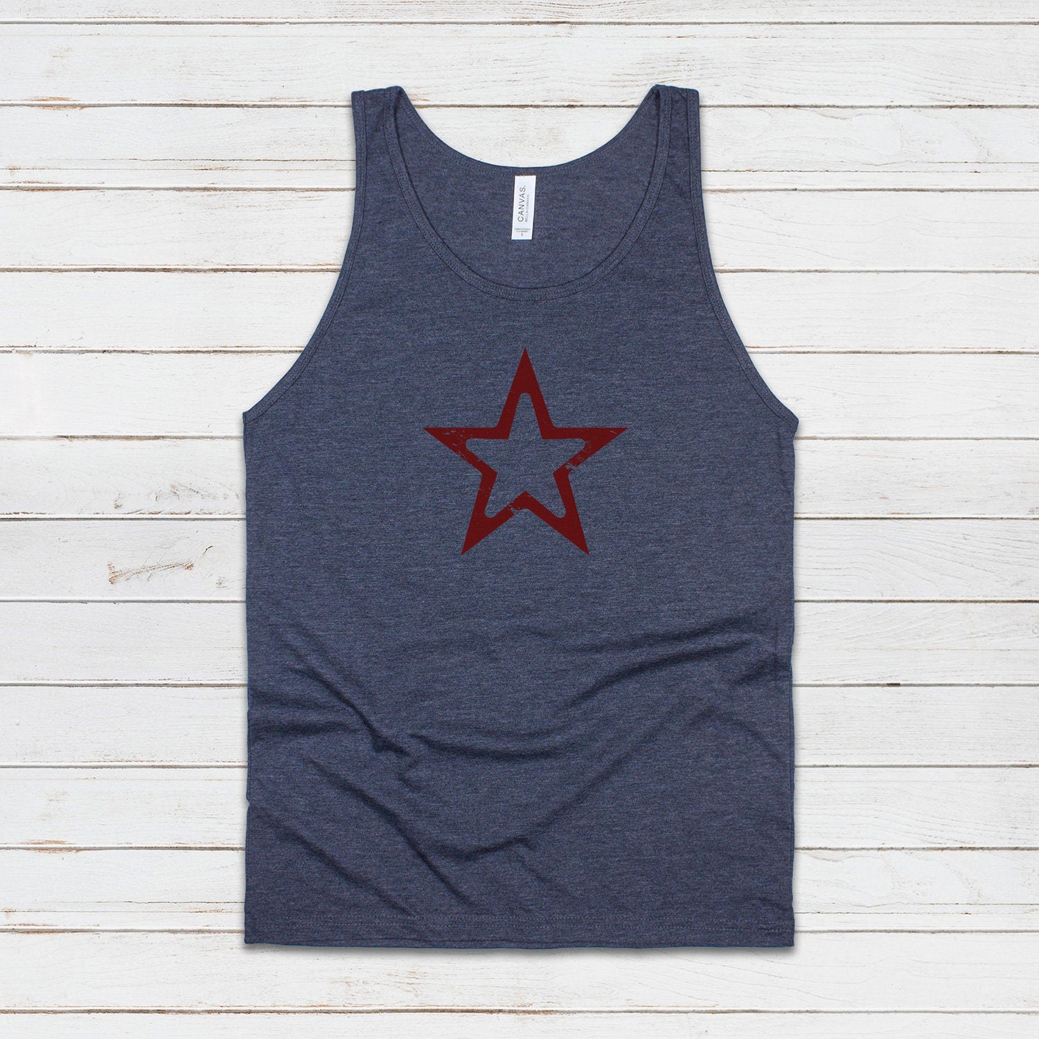 Star Ringer Tank Top Minimalist Abstract Geometric Skater Fashion Retro 70s 80s 90s Y2K USSR CCCP Printed Women's Men's Ringer Vest Tee Cami