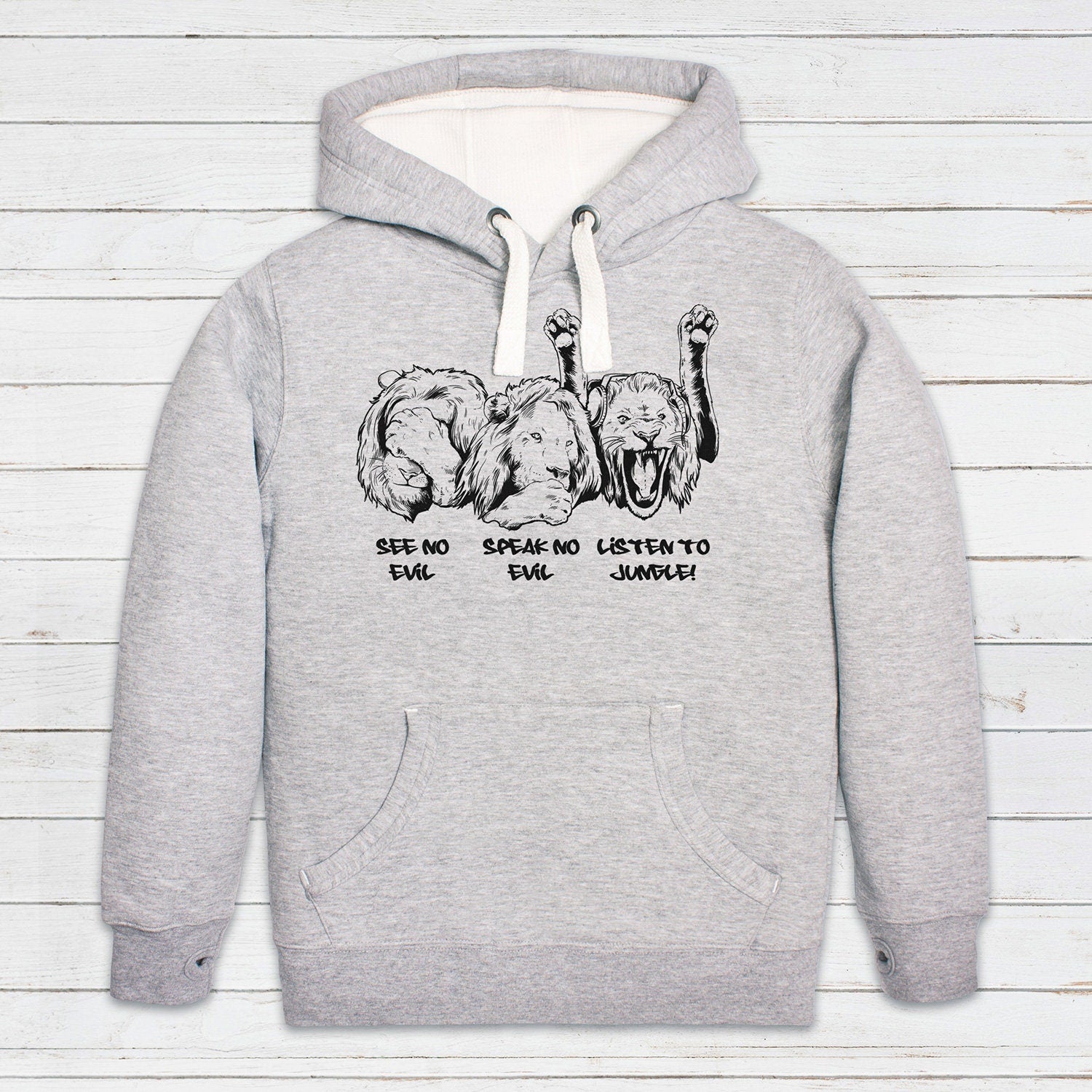 Drum and Bass Junglist Hoodie Lions DnB Synthesizer Synth Rhythm Machine Dubstep Ragga Neurofunk Womens Mens Sweatshirt Printed Hooded Top