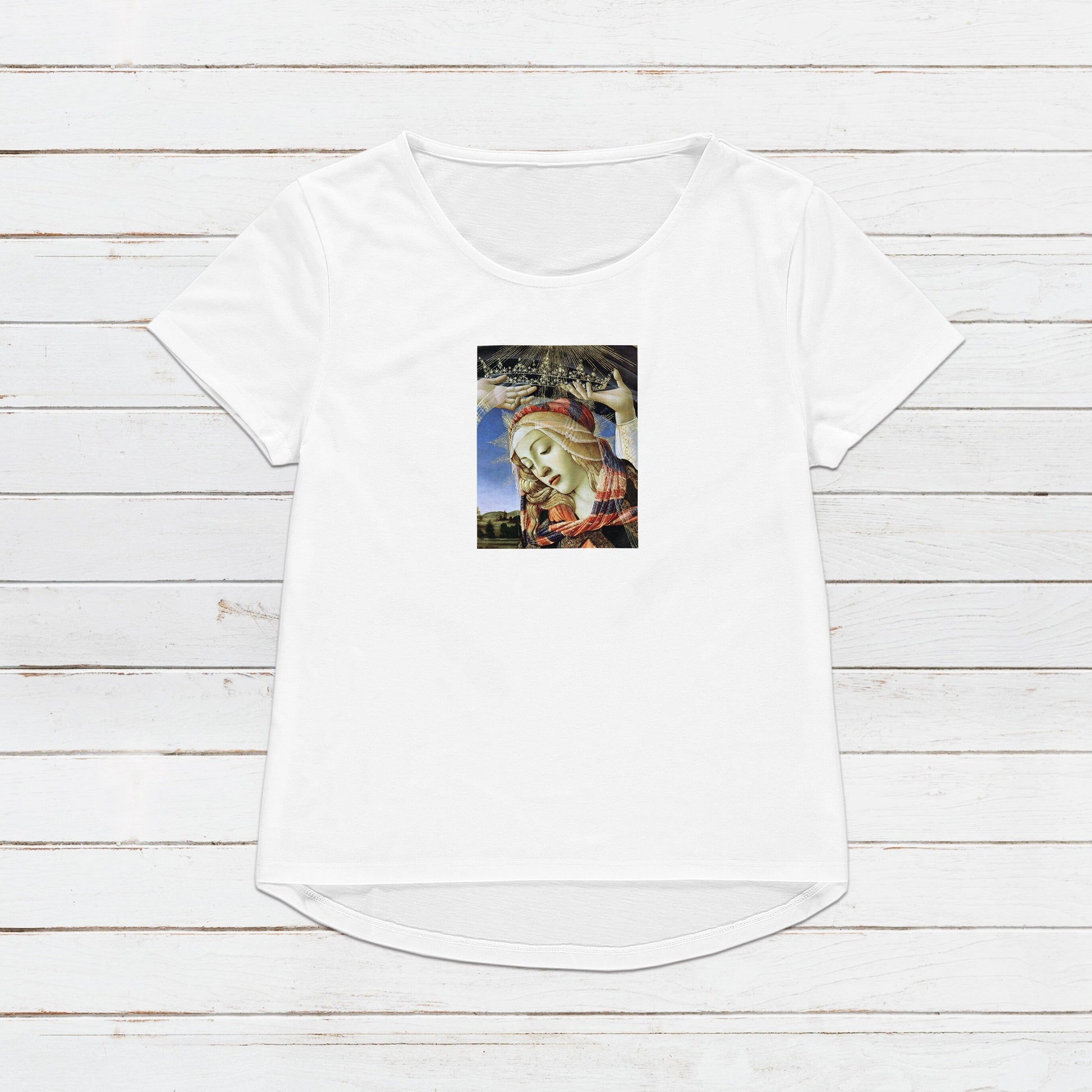 Botticelli T Shirt Madonna of the Magnificat Angel Medieval Art Quirky Aesthetic Grunge Alternative Gift Womens Mens Graphic Printed Tee Top