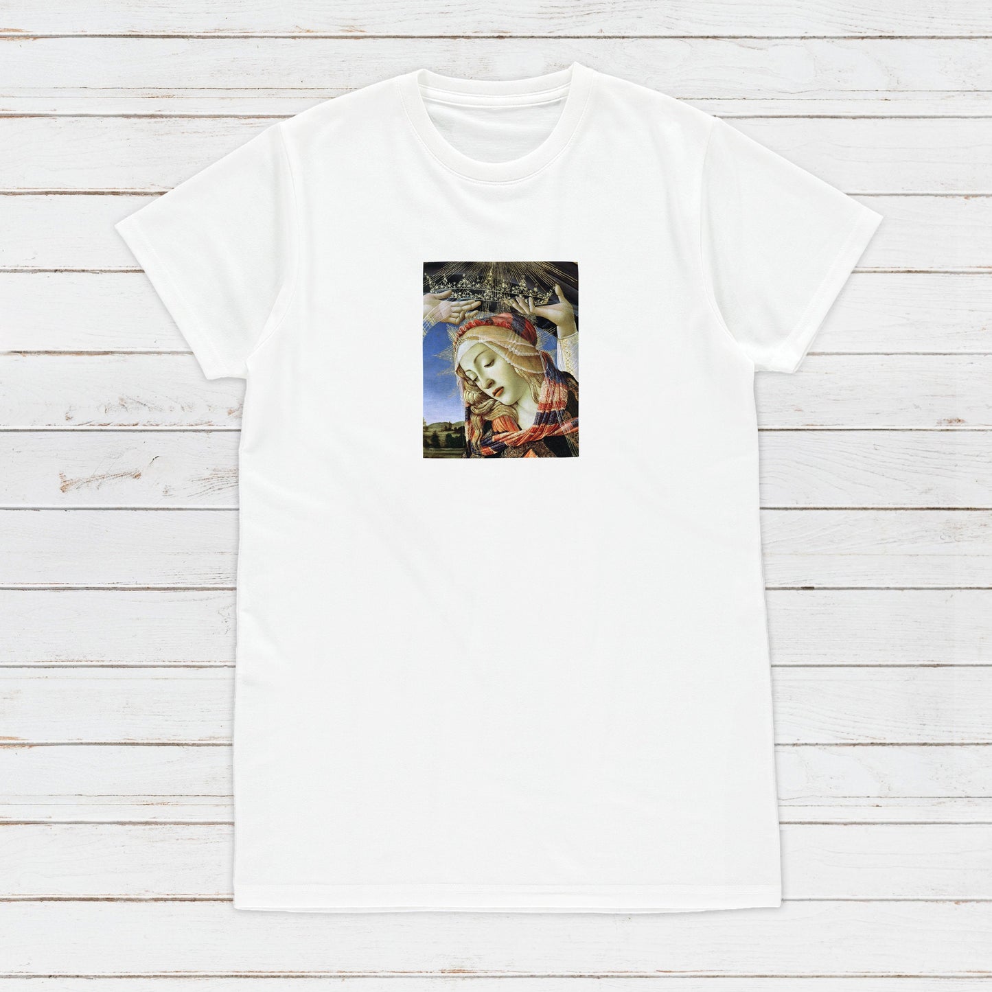 Botticelli T Shirt Madonna of the Magnificat Angel Medieval Art Quirky Aesthetic Grunge Alternative Gift Womens Mens Graphic Printed Tee Top